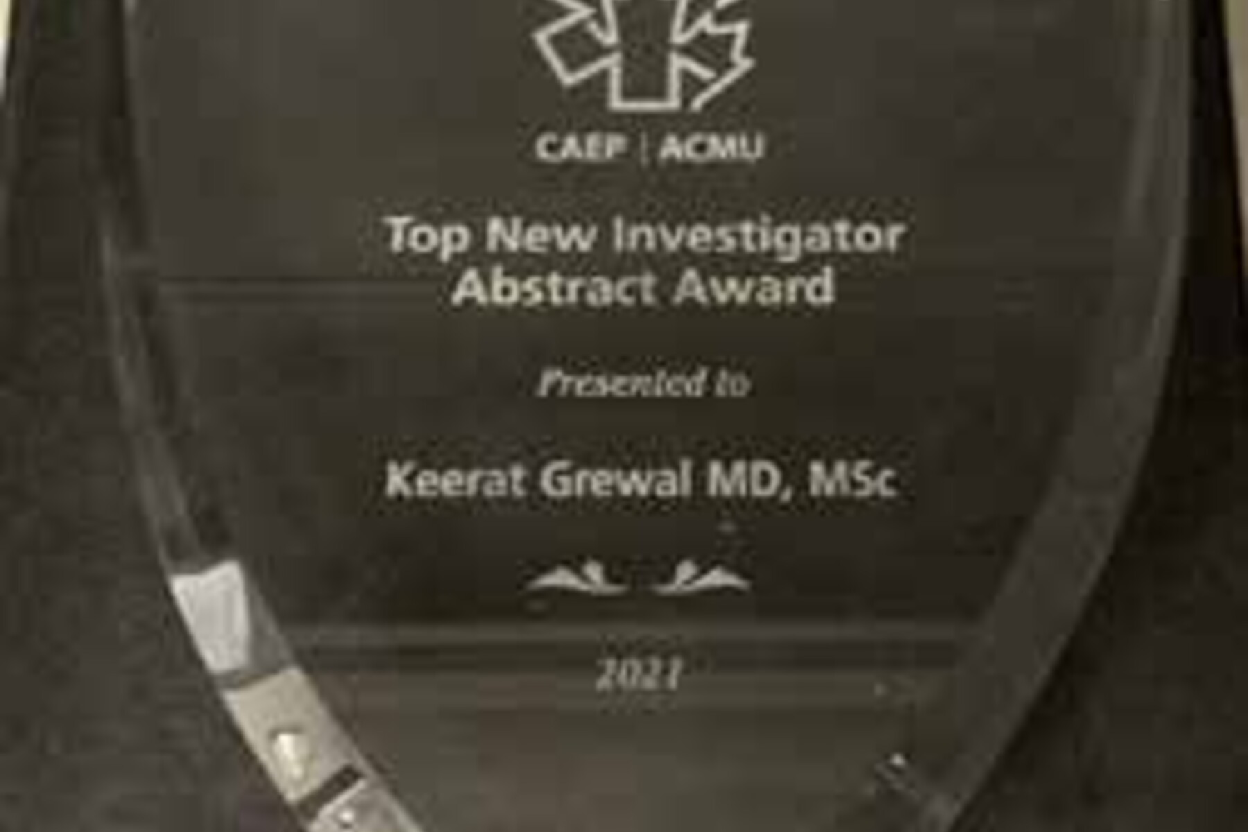 image of CAEP Top New Investigator Abstract Award for Keerat Grewal