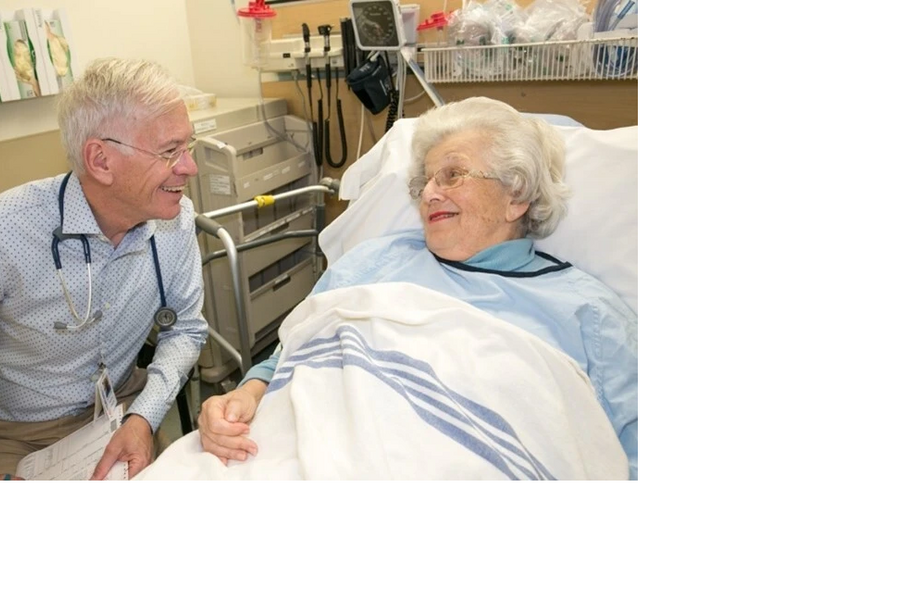 Dr. Don Melady, DFCM Associate Professor and emergency doctor, and Suzanne Shuchat, a volunteer at Mount Sinai Hospital. Image is taken from the cover of his book, Creating a Geriatric Emergency Department: A Practical Guide
